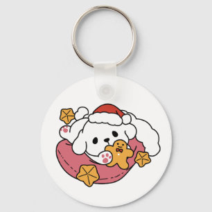Porte-clés Laisser la joie des fêtes - Noël de chien mignon