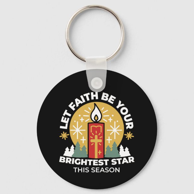 Porte-clés Laissez Faith être votre plus brillant Star Candle (Recto)