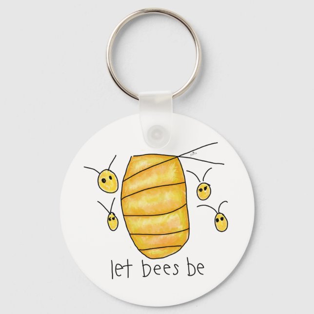 Porte-clés « Laissez les abeilles être » (Recto)