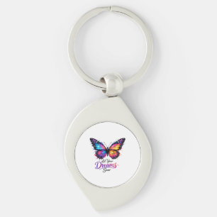 Porte-clés Laissez Vos Rêves S'Envoler – Papillon Coloré