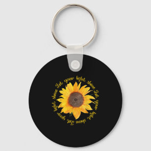 Porte-clés Laissez Votre Lumière Briller Tournesol Motivation