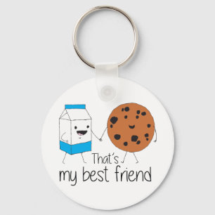 Porte-clés Lait et biscuits Meilleurs amis BFF Friendship Art