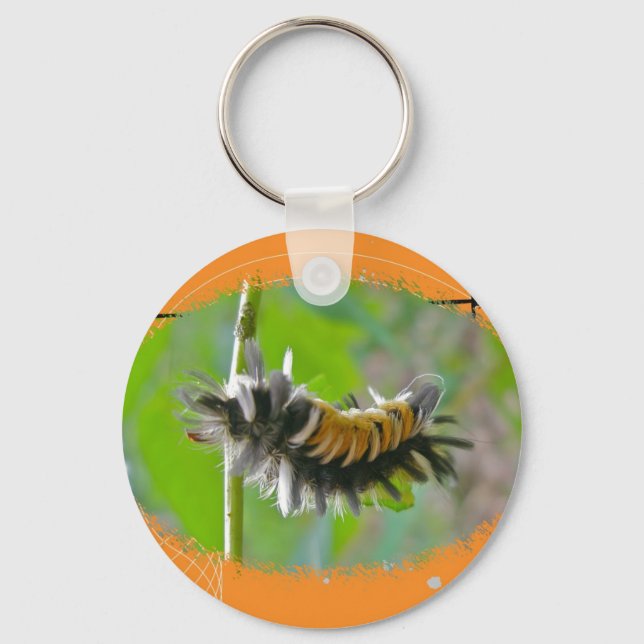 Porte-clés Lait Tussock Moth Caterpillar Orange Items (Recto)