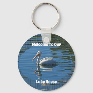 Porte-clés Lake House Welcome Pelican Wild Bird Home Guest