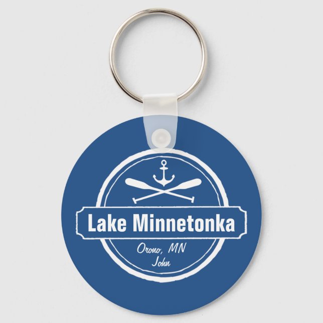 Porte-clés Lake Minnetonka Minnesota anchor town and name (Recto)