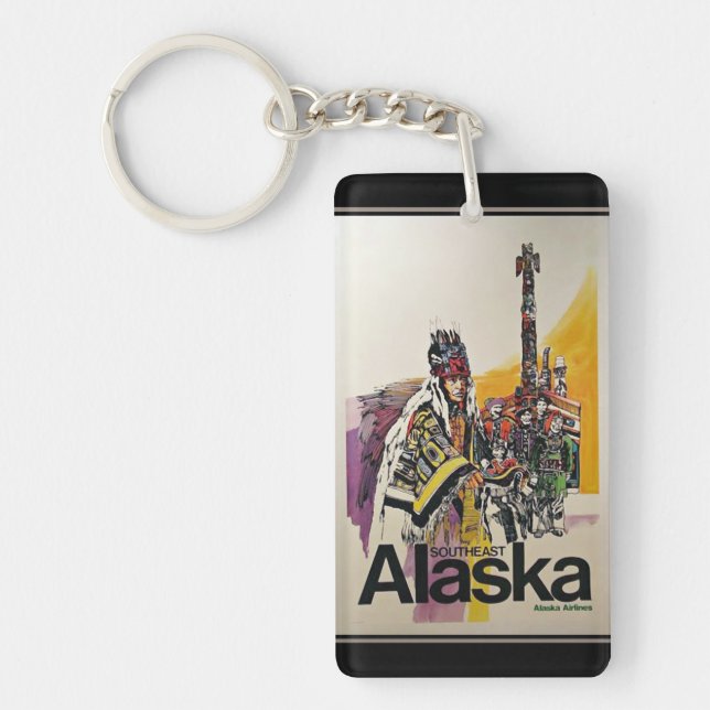 Porte-clés L'Alaska/affiche de Vintage voyage (Devant)
