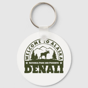 Porte-clés L'Alaska. Parc national et conserve de Denali