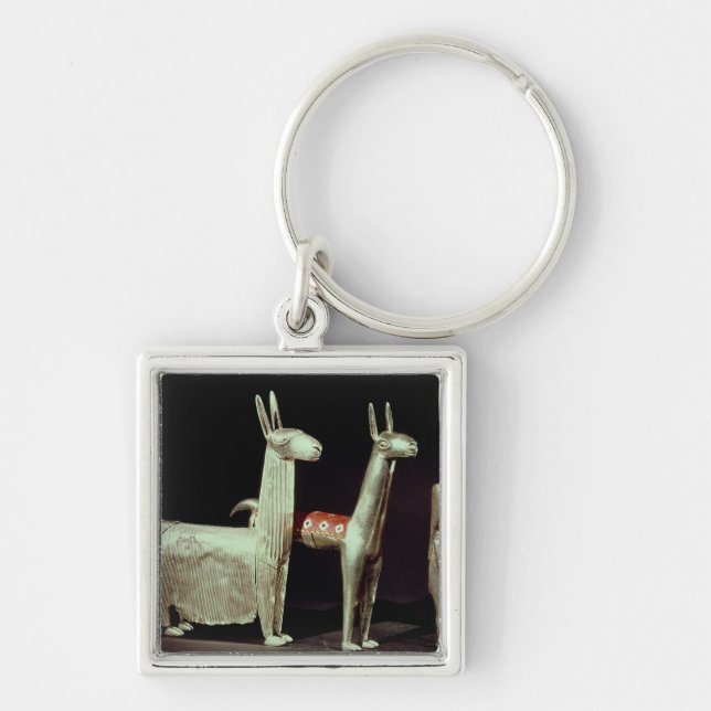 Porte-clés Lama, alpaga et femme (Devant)