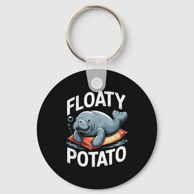 Porte-clés Lamantin drôle Floaty Tatoes Vache marine Animal d (Recto)