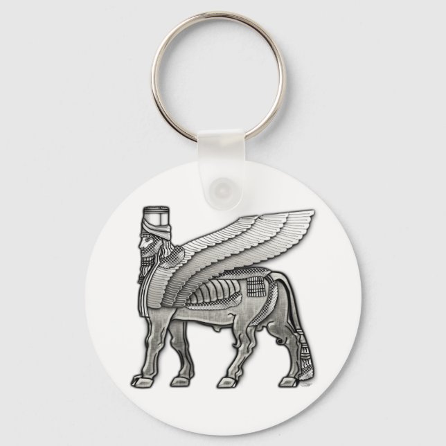 Porte-clés Lamassu taureau ailé babylonien (Recto)