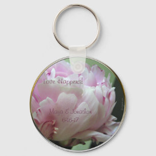 Porte-clés L'amour arrive rose Peony Mariage Favoriser Porte 