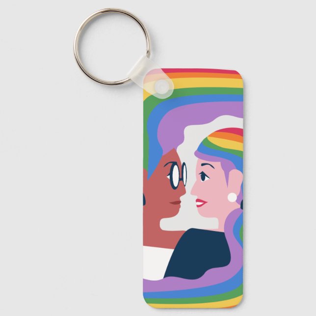 Porte-clés L'amour est la fierté de l'amour Saint-Valentin (Recto)