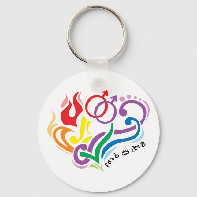 Porte-clés L'amour est l'amour : gay (Recto)