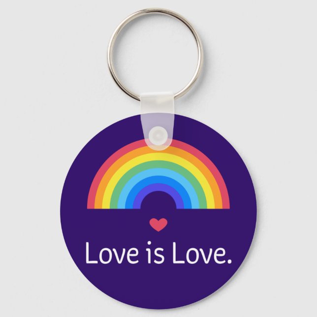 Porte-clés L'amour est l'amour. LGBT+FIDE. Queer. (Recto)