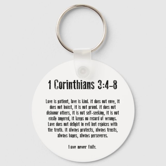 Porte-clés L'amour est patient (Recto)