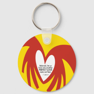 Porte-clés L'amour moule la crainte - porte - clé