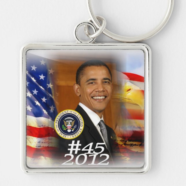 Porte-clés Lancement de la campagne du président Obama 2012 (Devant)