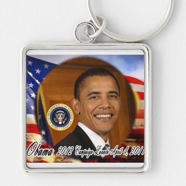 Porte-clés Lancement de la campagne du président Obama 2012 (Devant)