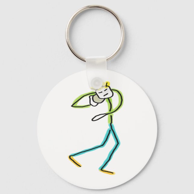 Porte-clés Lanceur de poids Stickman (Recto)