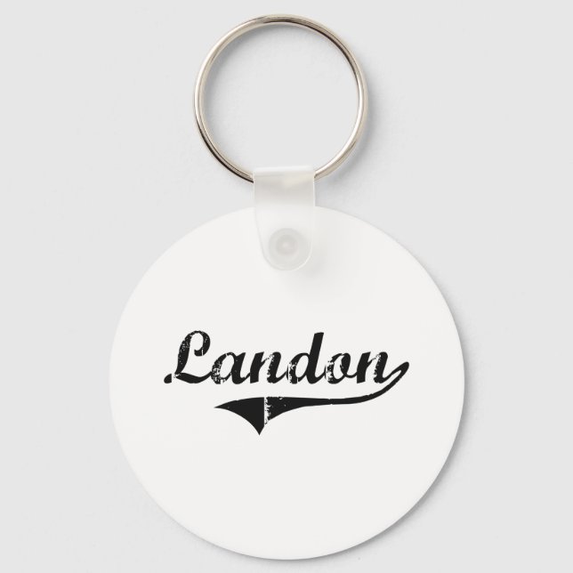 Porte-clés Landon Classic Style Nom (Recto)