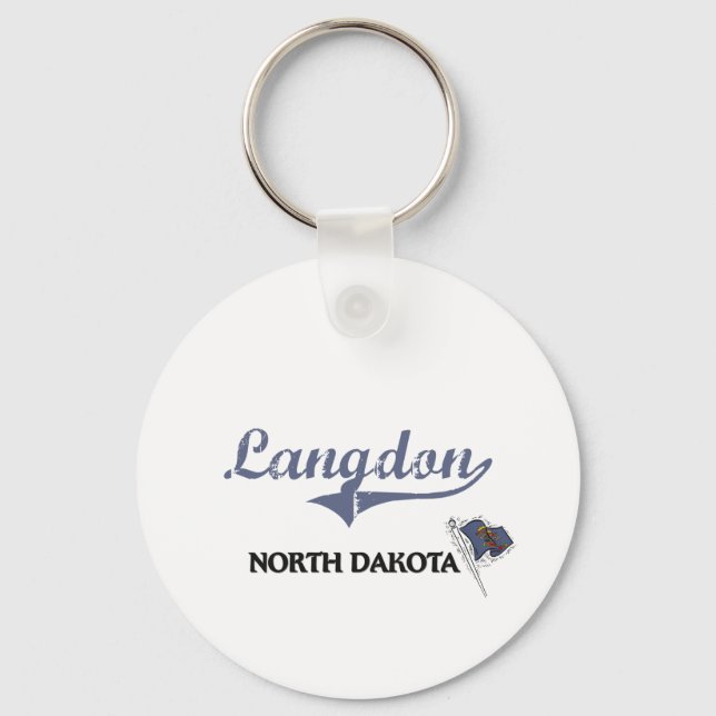Porte-clés Langdon North Dakota City Classic (Recto)