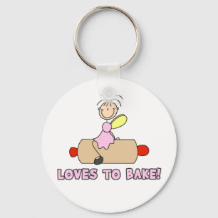 Porte-clés L'ange aime les T-shirts et les cadeaux de pâtisse