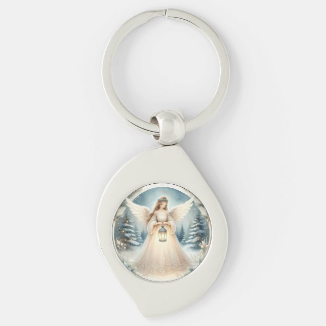 Porte-clés L'ange céleste de l'hiver Lanterne de l'Espoir (Devant)