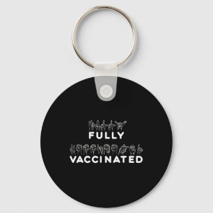 Porte-clés Langue des signes à main entièrement vaccinée