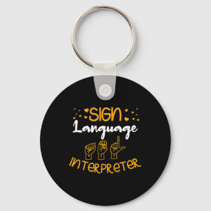 Porte-clés Langue des signes Interprète Sourd Langue des sign