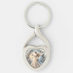 Porte-clés Lanterne ange céleste de l'hiver de la paix