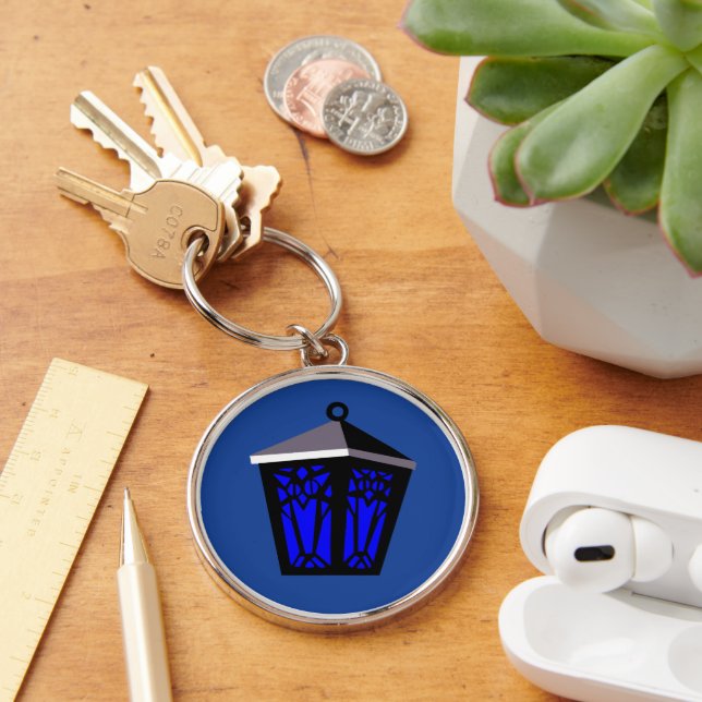 Porte-clés Lanterne Hibou Bleu Foncé (Bureau)