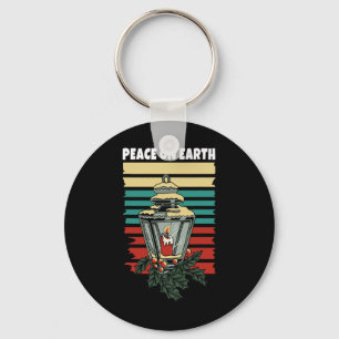 Porte-clés Lanterne Rétro Vintage Paix sur Terre Coucher de S