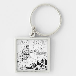 Porte-clés Lanterne verte contre clown, noir et blanc