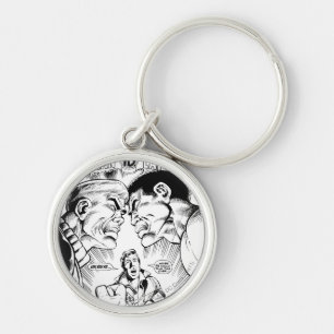 Porte-clés Lanterne verte contre Lanterne verte, noir et blan