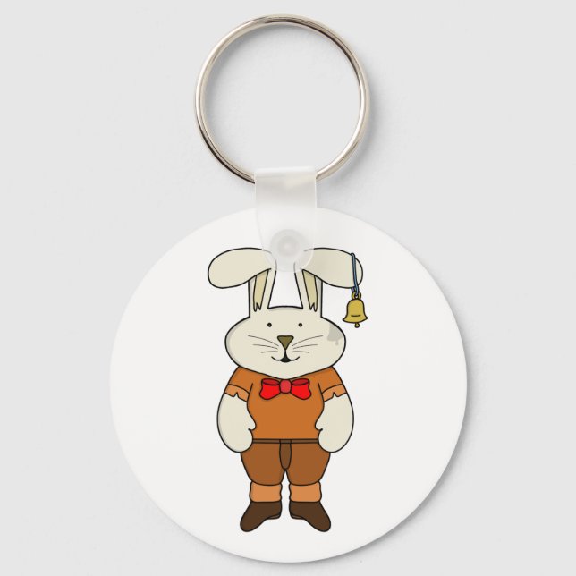 Porte-clés Lapin avec une cloche à l'oreille (Recto)