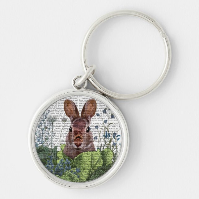 Porte-clés Lapin dans une patte de chou (Devant)