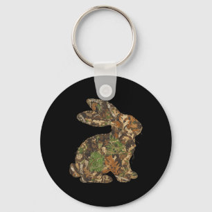 Porte-clés Lapin de Pâques Camouflage Patchwork Printemps Hom