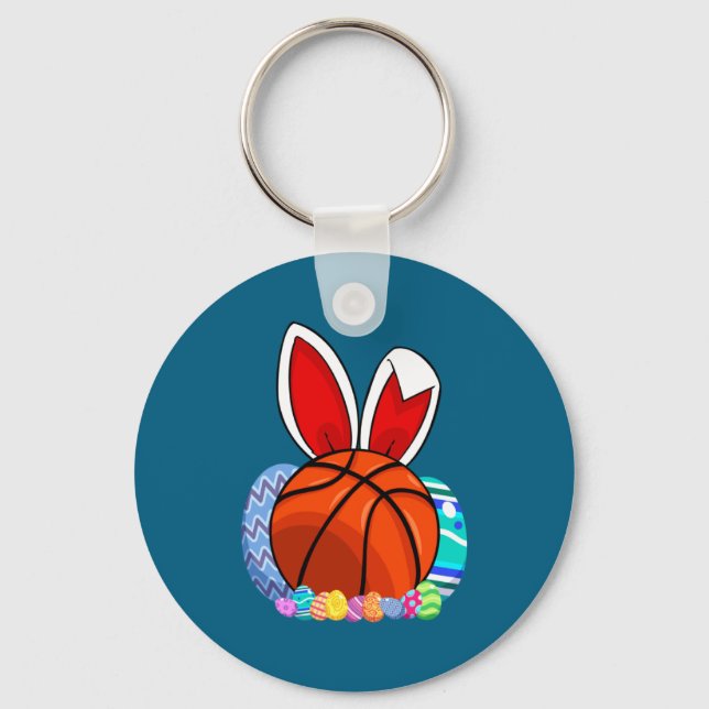 Porte-clés Lapin de Pâques de basket-ball de chemise (Recto)