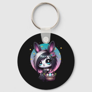 Porte-clés Lapin de Pâques de fille goth emo