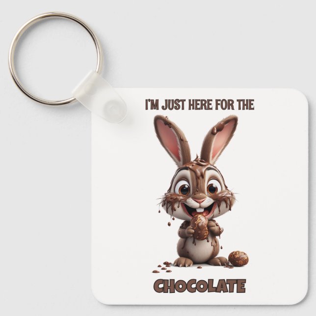 Porte-clés Lapin de Pâques drôle – Création de Pâques mignonn (Recto)
