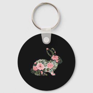 Porte-clés Lapin de Pâques Floral Printemps Rabbit mignonne B
