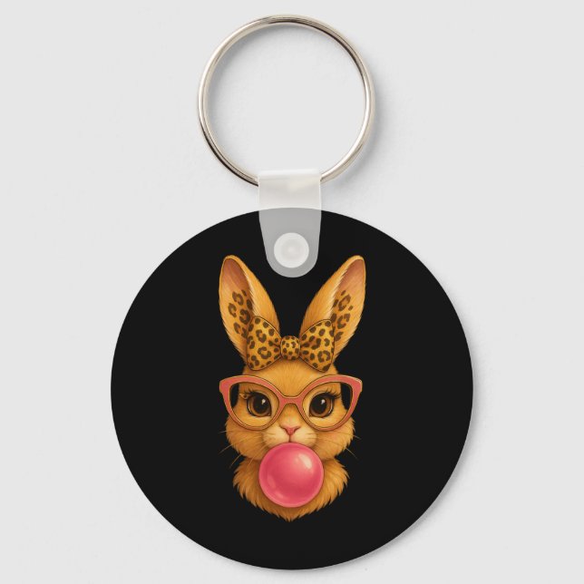 Porte-clés Lapin de Pâques heureux Coquette Arc Fille Lapin d (Recto)