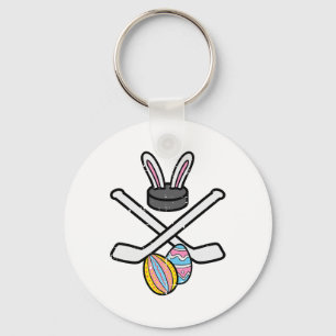 Porte-clés Lapin de Pâques Hockey sur glace Drôle de sports G