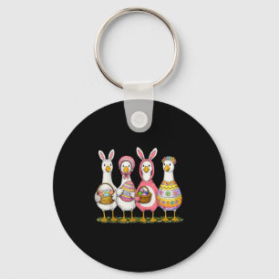Porte-clés Lapin de Pâques Joyeux Oie Fête de Printemps Femme