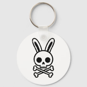 Porte-clés Lapin de Pâques Skull Cross Bones Rabbit Goth Homm