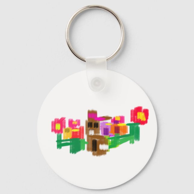 Porte-clés Lapin de printemps (Recto)