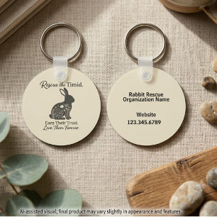 Porte-clés Lapin Floral Doux Sauvetage Crème Chaude Cadeau
