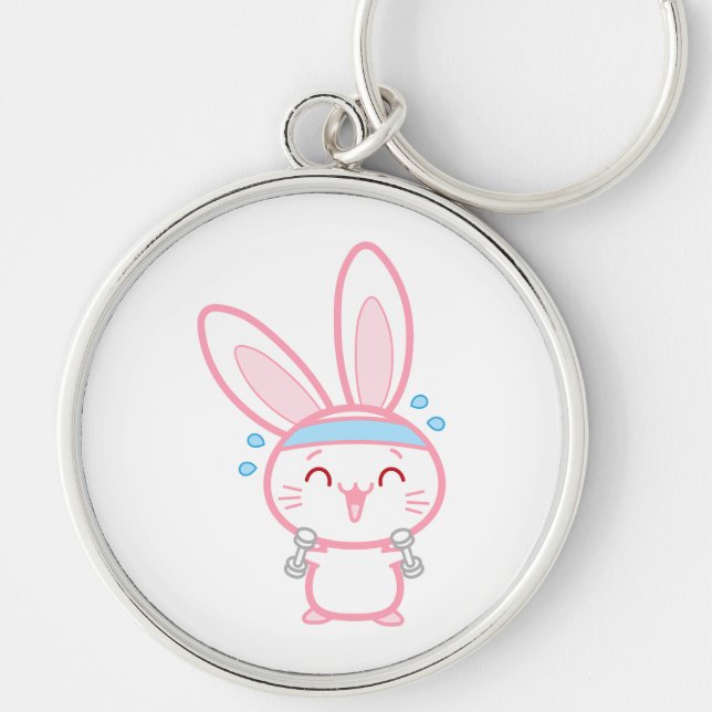 Porte-clés Lapin, Forme physique, Dessin animé (Devant)