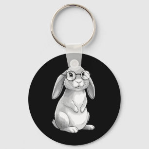 Porte-clés Lapin Mignon Geek Nerd Hippie Femmes Filles T