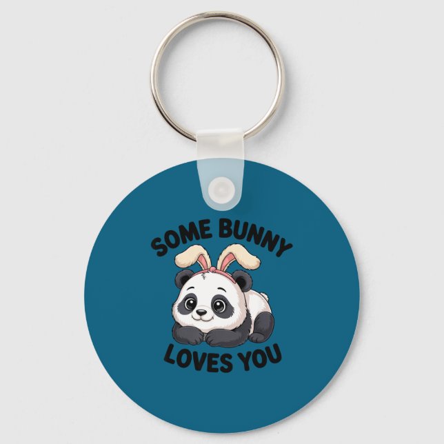 Porte-clés Lapin Panda Mignon Certains Lapin T'aime  (Recto)